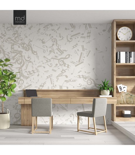 Бесшовные обои Ноты (арт. muz02), Mondeco