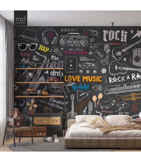 Бесшовные обои Love music (арт. muz06), Mondeco
