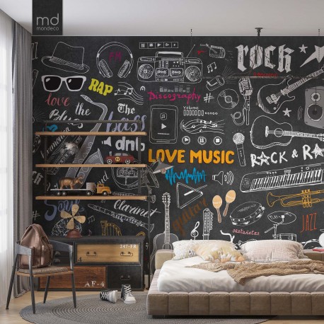 Бесшовные обои Love music (арт. muz06), Mondeco