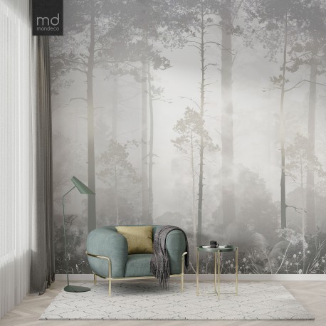 Бесшовные обои Утренний Лес (арт. prw02), Mondeco