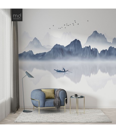 Бесшовные обои Горы в тумане (арт. prw18), Mondeco