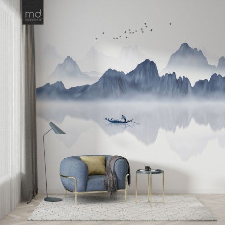 Бесшовные обои Горы в тумане (арт. prw18), Mondeco