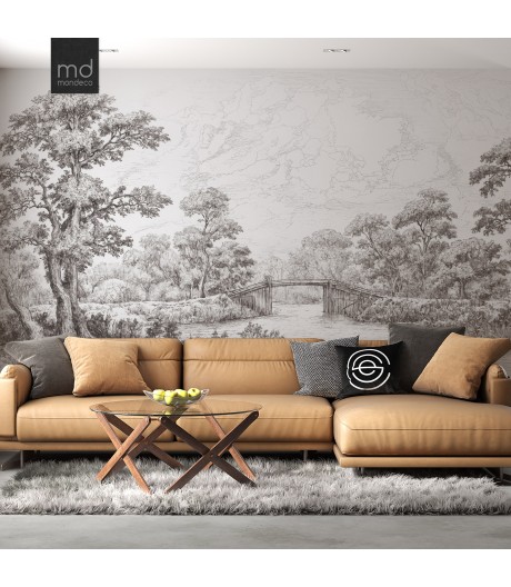 Бесшовные обои Лесной берег (арт. prw30),Mondeco