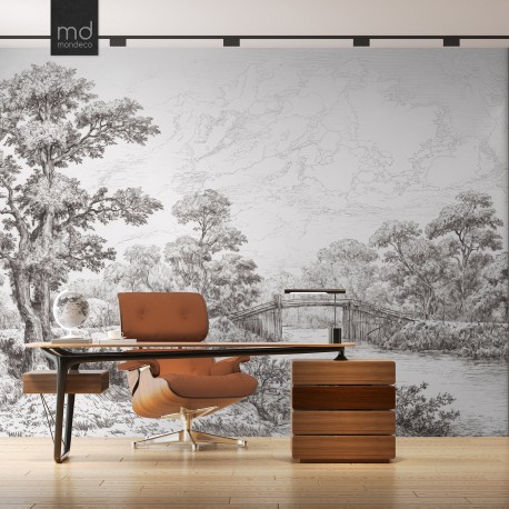 Бесшовные обои Лесной берег (арт. prw30),Mondeco