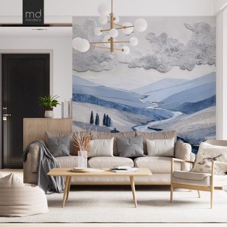 Бесшовные обои Горный ручей (арт. prw21),Mondeco
