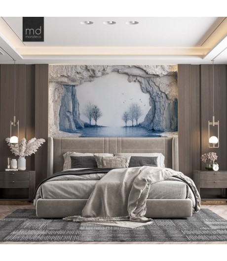 Бесшовные обои Зимний пейзаж 3д (арт. prw22),Mondeco
