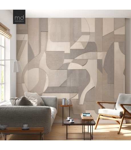Бесшовные обои Дерево и формы (арт. der03), Mondeco