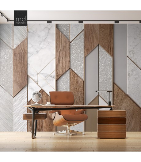 Бесшовные обои Деревянные Грани (арт. der05), Mondeco