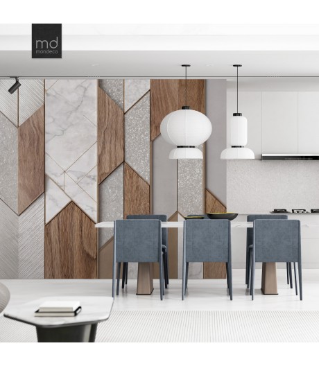 Бесшовные обои Деревянные Грани (арт. der05), Mondeco