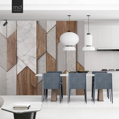 Бесшовные обои Деревянные Грани (арт. der05), Mondeco