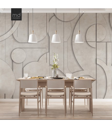 Бесшовные обои Тени и Линии (арт. geo12), Mondeco