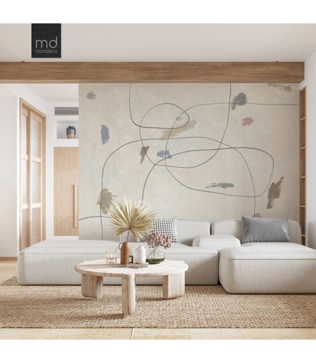 Бесшовные обои Лайн Арт (арт. ab18), Mondeco
