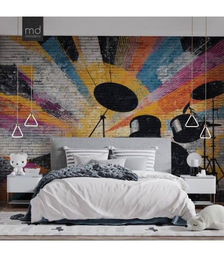 Бесшовные обои Барабаны (арт. muz09), Mondeco