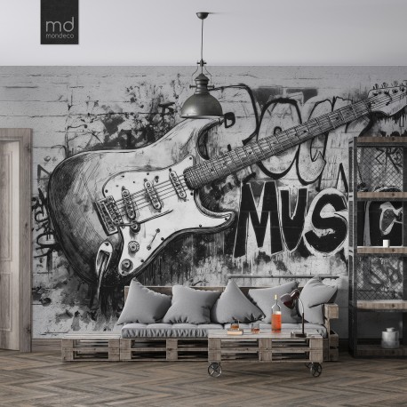 Бесшовные обои Гитарный драйв (арт. muz10), Mondeco