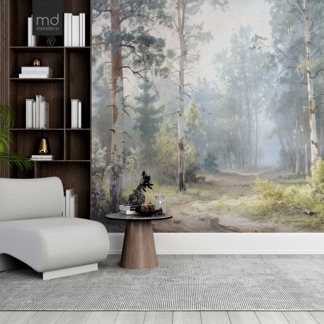 Бесшовные обои Русский лес Туман (арт. prw37),Mondeco
