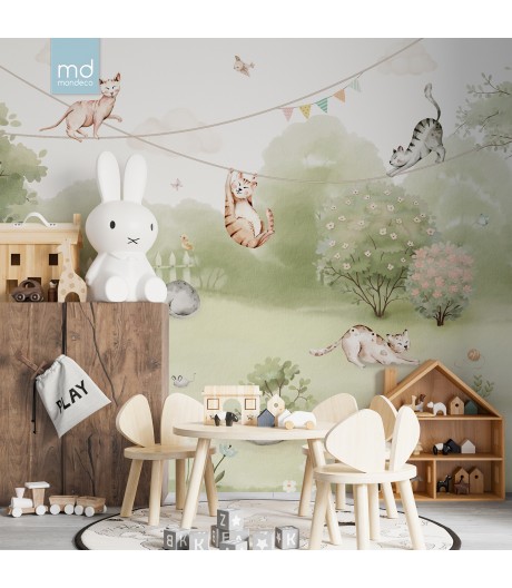 Бесшовные детские обои Котики (арт. z21), Mondeco