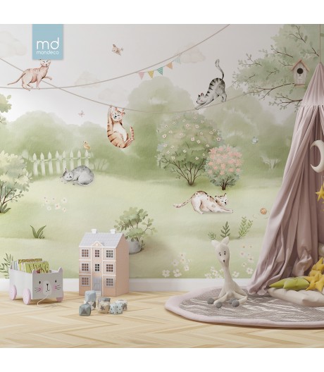 Бесшовные детские обои Котики (арт. z21), Mondeco