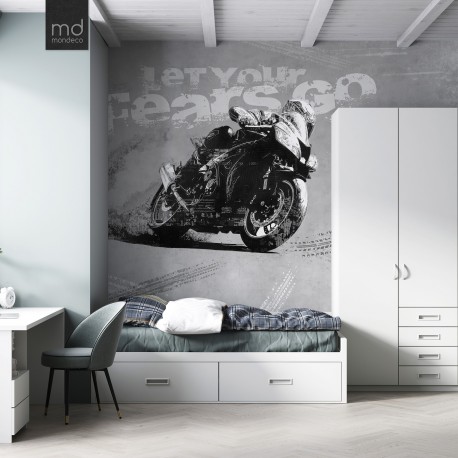 Фотообои Мото-арт: Черный и серый (арт. mot05), Mondeco