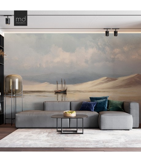 Бесшовные обои Песчаный берег Масло (арт. prw39), Mondeco