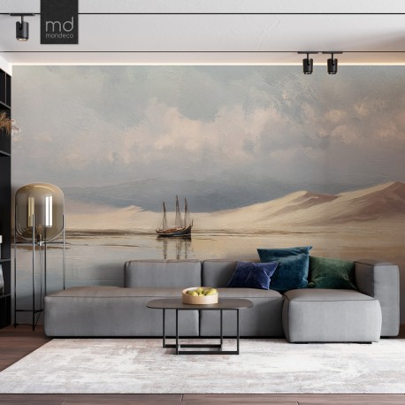 Бесшовные обои Песчаный берег Масло (арт. prw39), Mondeco