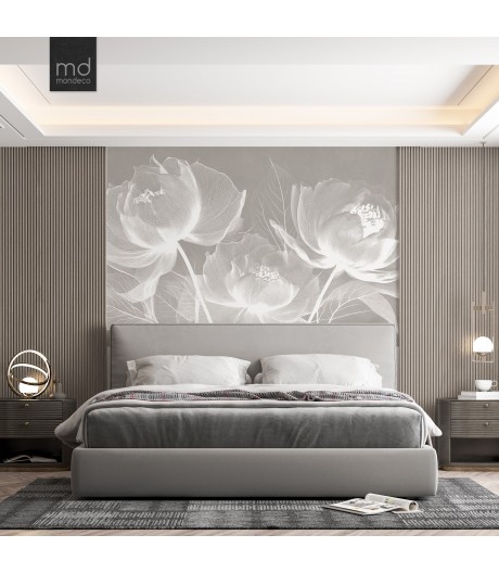 Бесшовные обои Цветы коричневый (арт. fw204), Mondeco