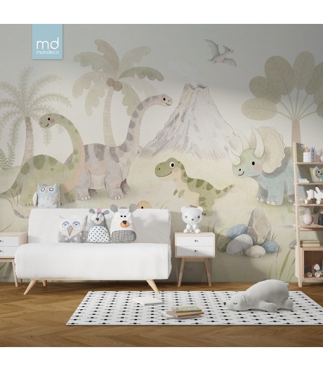 Бесшовные детские обои Динозавры (арт. di14), Mondeco