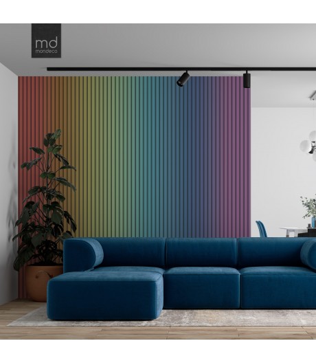 Бесшовные обои Радужные рейки (арт. geo17), Mondeco