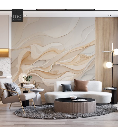 Бесшовные обои Песочные линии (арт. ink15), Mondeco