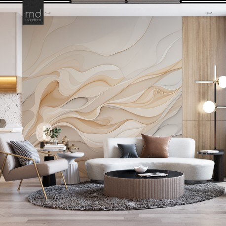 Бесшовные обои Песочные линии (арт. ink15), Mondeco