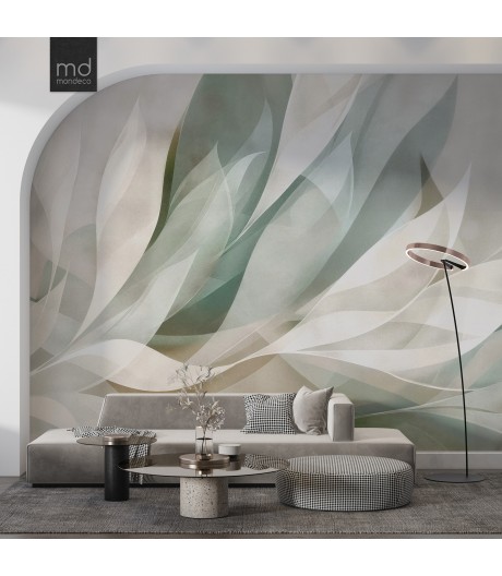 Бесшовные обои Листья абстрактные (арт. ab22), Mondeco