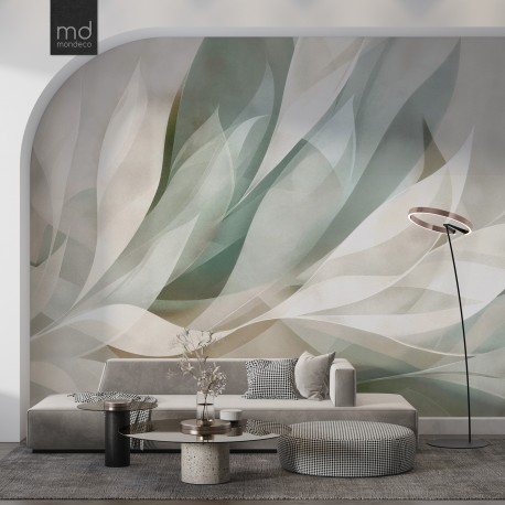 Бесшовные обои Листья абстрактные (арт. ab22), Mondeco