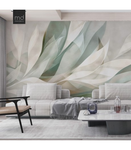 Бесшовные обои Листья абстрактные (арт. ab22), Mondeco