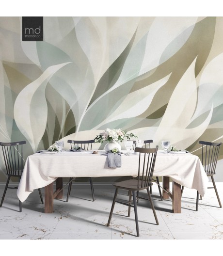 Бесшовные обои Абстрактные листья (арт. ab24), Mondeco