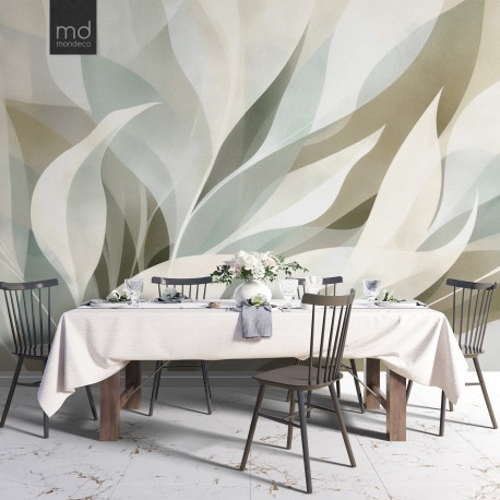 Бесшовные обои Абстрактные листья (арт. ab24), Mondeco