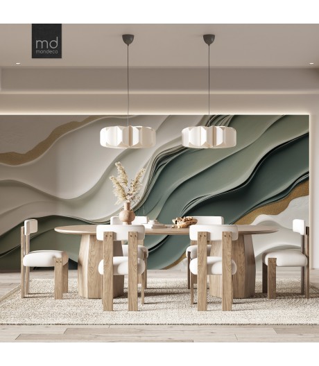 Бесшовные обои Зелёный поток 3Д (арт. bet23), Mondeco