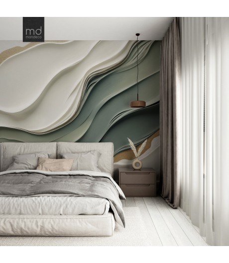 Бесшовные обои Зелёный поток 3Д (арт. bet23), Mondeco