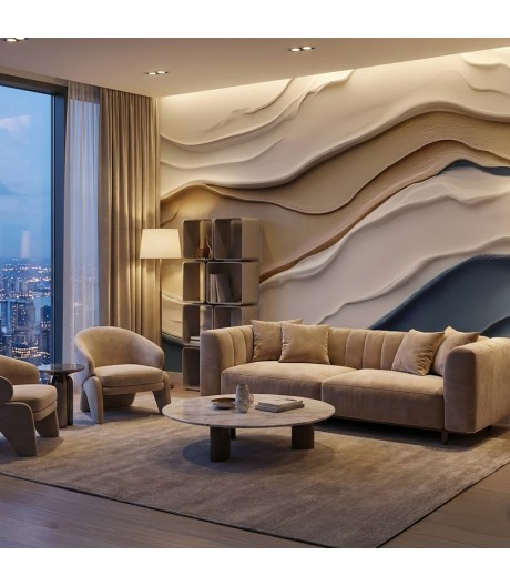 Бесшовные обои Волны спокойствия 3Д (арт. bet24), Mondeco