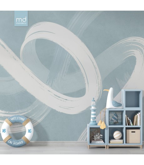 Бесшовные обои Лазурные линии (арт. ab30), Mondeco