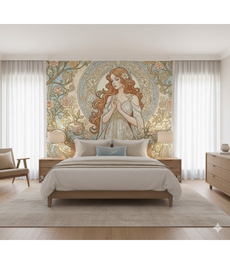 Бесшовные обои Золотая муза 3Д (арт. dev13), Mondeco