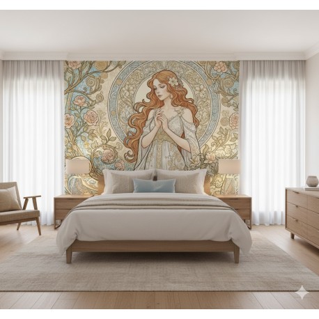 Бесшовные обои Золотая муза 3Д (арт. dev13), Mondeco