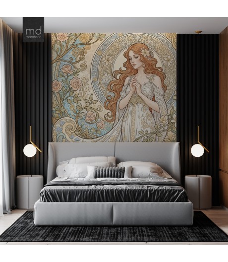 Бесшовные обои Золотая муза 3Д (арт. dev13), Mondeco