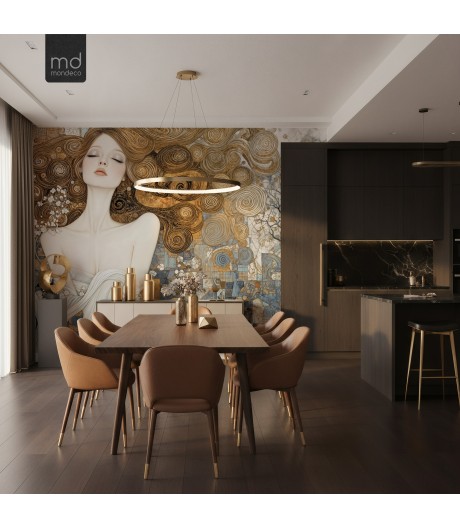 Бесшовные обои Танец золотых волн 3Д (арт. dev14), Mondeco