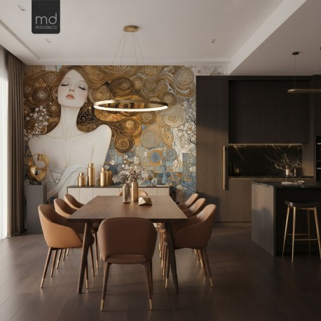 Бесшовные обои Танец золотых волн 3Д (арт. dev14), Mondeco