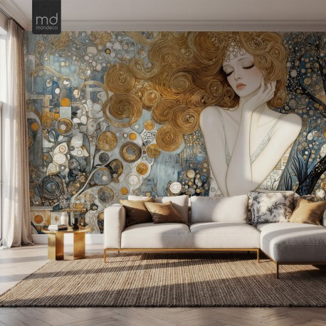 Бесшовные обои Золотые локоны 3Д (арт. dev17), Mondeco