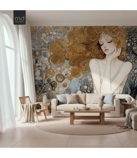 Бесшовные обои Золотые локоны 3Д (арт. dev17), Mondeco