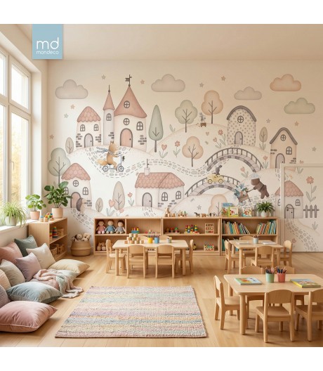 Бесшовные детские обои Город (арт. ci16), Mondeco