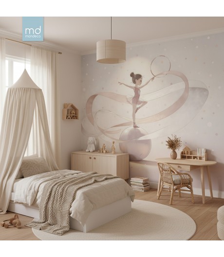 Бесшовные обои Гимнастка на шаре (арт. fit14), Mondeco