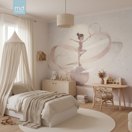 Бесшовные обои Гимнастка на шаре (арт. fit14), Mondeco