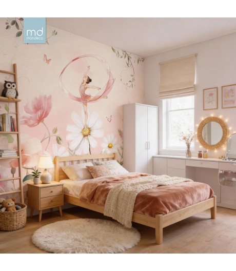 Бесшовные обои Гимнастка на ромашке (арт. fit12), Mondeco