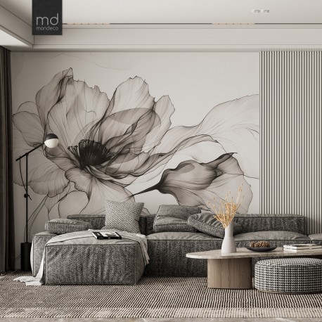 Бесшовные обои Серый мак (арт. fw73), Mondeco